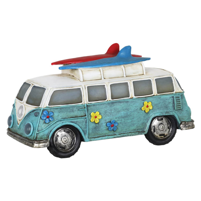 Solar Retro Bus Garden Statue, 7 Inch