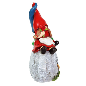 Gnome Couple on a Welcome Stone Garden Statue,7.5 by 8.5 Inches | Shop Garden Decor by Exhart