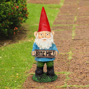 Bite Me Boris Gnome Statue, 13 Inch | Shop Garden Decor by Exhart