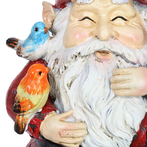 Solar Bird Whispering Waldo Gnome Statue with LED Birds, 11.75 Inch | Shop Garden Decor by Exhart