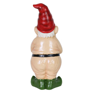 Good Time Naked Rain Gauge Randy Gnome, 6 by 14 Inches | Shop Garden Decor by Exhart