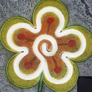 Solar Yellow Flower Stepping Stone, 10 Inch | Shop Garden Decor by Exhart