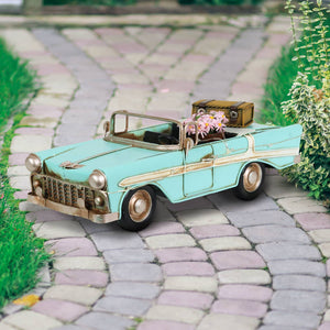 Vintage Convertible Car LED Statue with a Battery Powered Timer, 10.5 by 4.5 x 4 Inches | Shop Garden Decor by Exhart