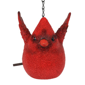 Red Cardinal Hand Painted Bird House, 9 by 6 Inches | Shop Garden Decor by Exhart