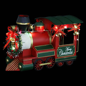 Merry Christmas LED Locomotive Statue with a Battery Powered  Timer, 13 by 8.5 Inches | Shop Garden Decor by Exhart