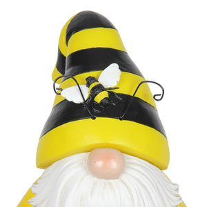 Solar Beekeeper Gnome Statue with Save the Bees Sign, 6 by 13 Inches | Shop Garden Decor by Exhart