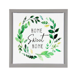 Home Sweet Home Framed Metal Hanging Wall Décor, 8 by 8 Inches | Shop Garden Decor by Exhart