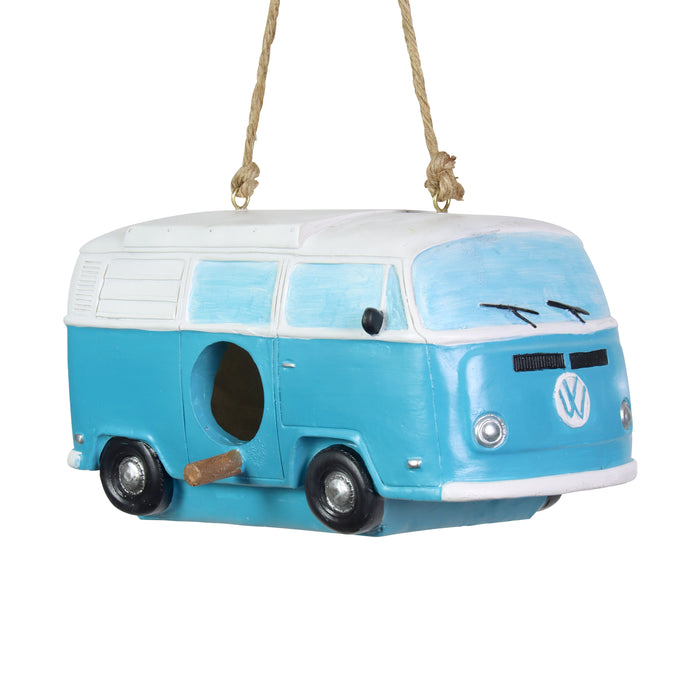 Vintage Blue Van Hanging Bird House, 8 by 4.5 Inches