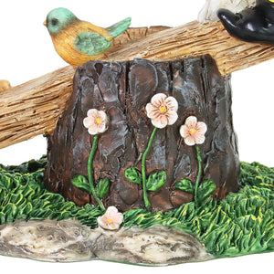 Two Can't See Hat Seesaw Gnomes Garden Statuary, 10.5 by 9 Inches | Shop Garden Decor by Exhart