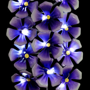 Solar Metal Hanging Flower Garden Stake in Purple with Twenty-Four LED Lights, 11 by 28 Inches | Shop Garden Decor by Exhart
