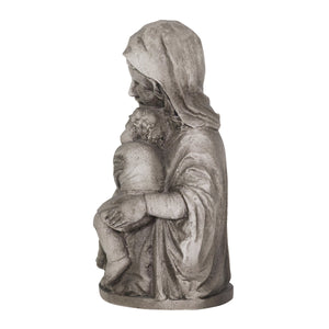 Mary With Child Resin Garden Statue, 14 Inches