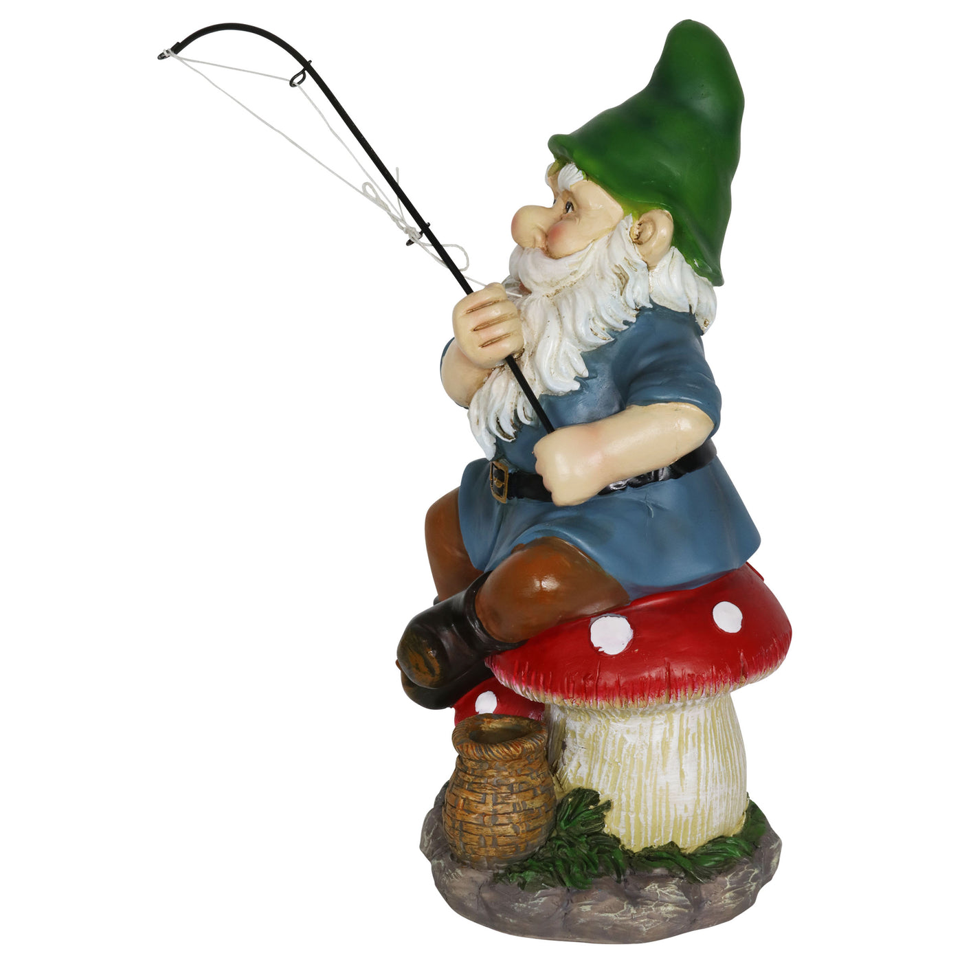 Wholesale 19cm Fishing Gnome Riding Duck - Amica - Fieldfolio