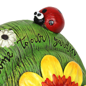 Colorful Welcome To Our Garden Snail Statue, 8 Inch | Shop Garden Decor by Exhart