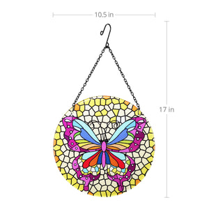 Hanging Mosaic Butterfly Suncatcher, 10 Inch | Shop Garden Decor by Exhart