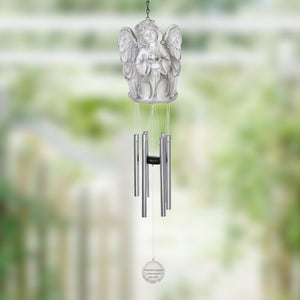 Remembrance Resin Angel Wind Chime, 6 by 31 Inches