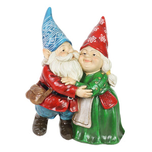 Still Hugging Garden Gnome Couple Statuary, 12.5 Inch | Shop Garden Decor by Exhart