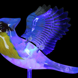 Solar WindyWing Blue Jay Garden Stake with Blue LED Lights, 7 Inch | Shop Garden Decor by Exhart