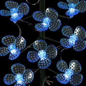 Solar Spinning Blue Forget Me Not Blooms on a Cascading Flower Garden Stake, 27 Inch | Shop Garden Decor by Exhart