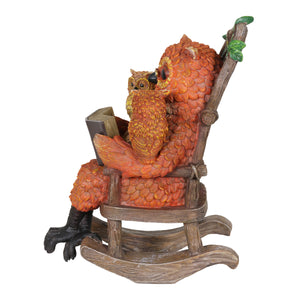 Solar Owl Reading a Story in a Rocking Chair, 12 Inch | Shop Garden Decor by Exhart