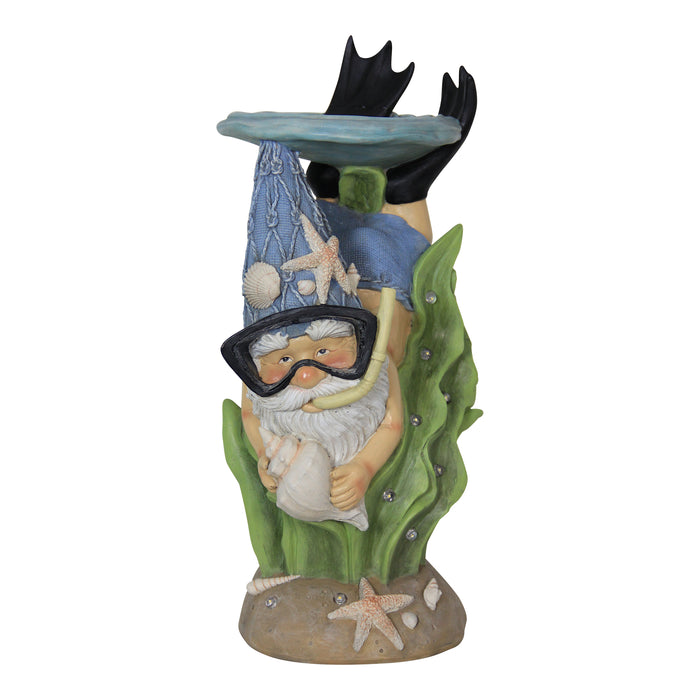 Good Time Solar Snorkeling Gnome Garden Statue, 18 Inches Tall