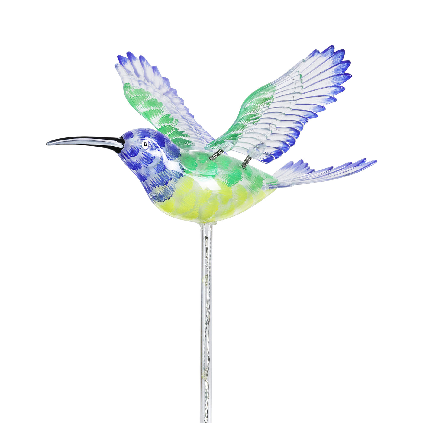Exhart Solar WindyWing Cardinal, Hummingbird and Blue Bird with LED Lights  2.28 ft. Multicolor Plastic Garden Stakes (3-Pack) 54901-RS - The Home Depot