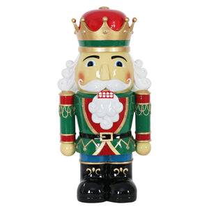 Nutcracker King Soldier with Hand Painted LED Uniform on a Battery Powered Automatic Timer, 24 Inch | Exhart