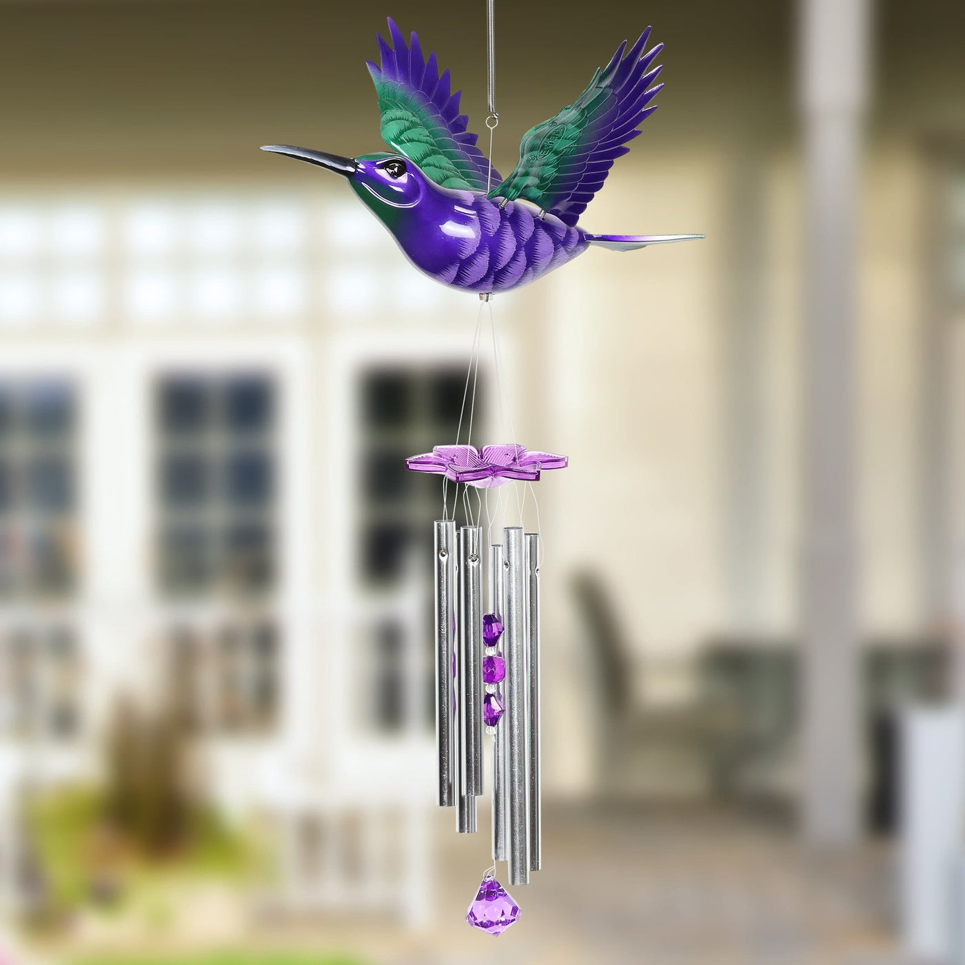 5.5 Hummingbird Flutter Aluminum Wind Chimes - Zingz & Thingz : Target