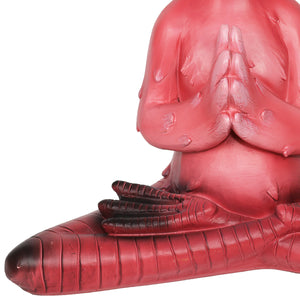 Meditating Yoga Flamingo in Lotus with Hands in Prayer Position Garden Statue, 16 Inch | Shop Garden Decor by Exhart