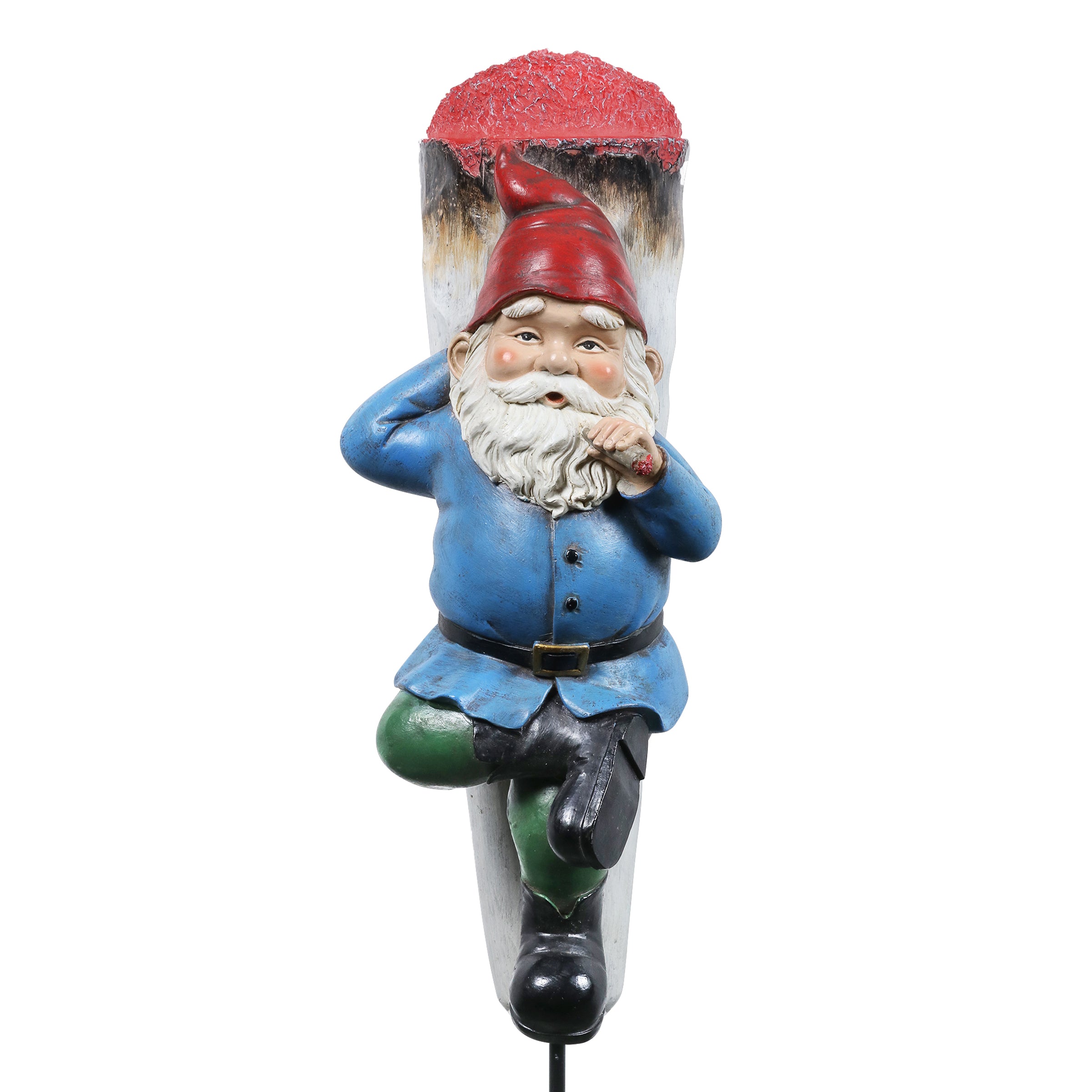 Good Time Up In This Joint Jerry Solar Gnome Stake, Gnome is 5 by 21 Inches | Shop Garden Decor by Exhart