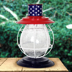 Solar Firefly Patriotic Accent Lantern, 14 Inch
