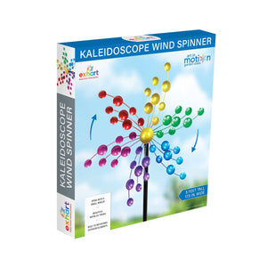 Multicolor Wind Spinner Kaleidoscope Metal Garden Stake, 16 by 78 Inches