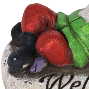 Set of 3 Cement Welcome Gnome Garden Stones, 4 Inch | Shop Garden Decor by Exhart