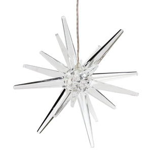 Solar Acrylic Hanging Star Garden Decor with White LED light, 8 by 28 inches