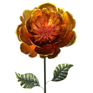 Gold Metal Tea Rose Garden Stake, 11 Inch | Shop Garden Decor by Exhart