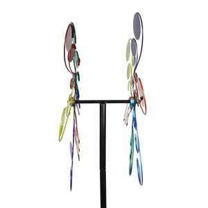 Giant Psychedelic Multicolor Wind Spinner Garden Stake, 24 by 83 Inches | Shop Garden Decor by Exhart