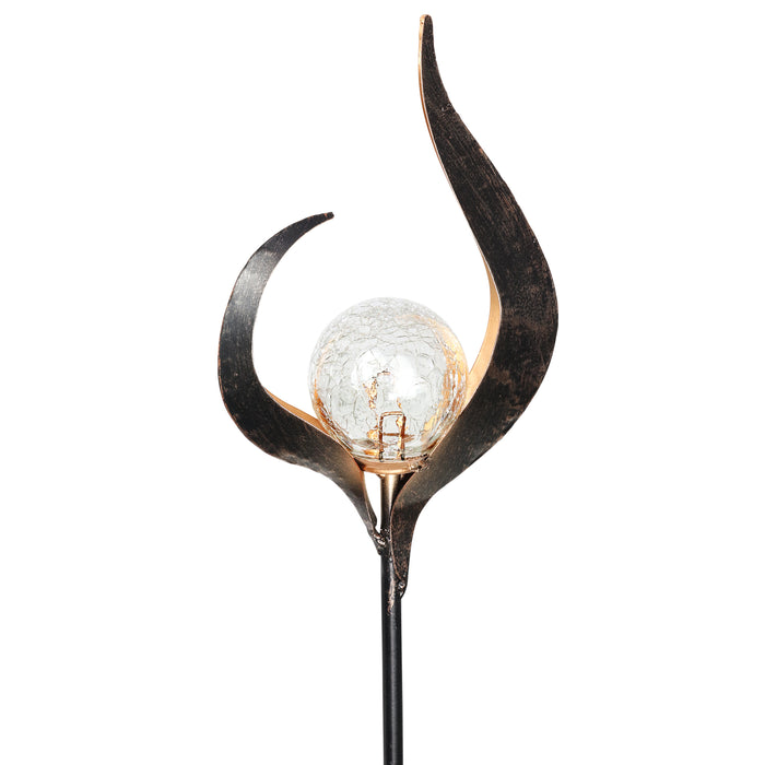 Solar Open Flame Torch Garden Stake, 5 by 37 Inches