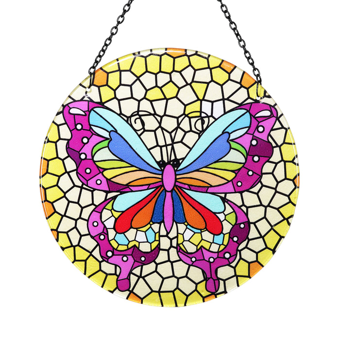 Hanging Mosaic Butterfly Suncatcher, 10 Inch