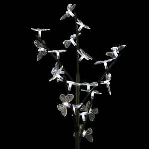 Solar Butterfly Branch Garden Stake with Twenty LED Lights, 13 by 38 Inches | Shop Garden Decor by Exhart