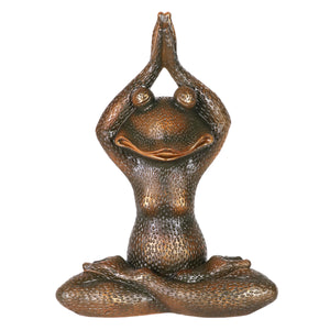 Meditating Bronze Yoga Frog Garden Statue, 17 Inch | Shop Garden Decor by Exhart