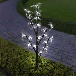 Solar Bird Branch Garden Stake with Twenty LED Lights, 13 by 38 Inches | Shop Garden Decor by Exhart