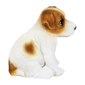 Hand Painted Jack Russell Puppy Statuary, 6.5 Inch | Shop Garden Decor by Exhart