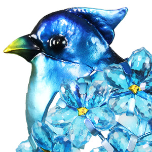Solar Blue Jay with Flower Body Garden Stake, 9 by 33 Inches | Shop Garden Decor by Exhart
