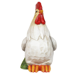 Solar Rooster Hand Painted Garden Statue, 11 Inch | Shop Garden Decor by Exhart