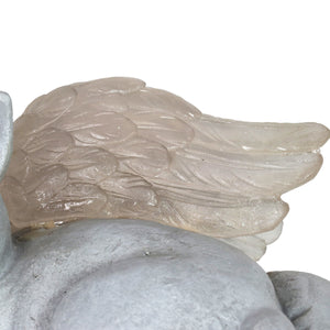 Solar Cradled Angel Cat Memorial Garden Statue, 8 by 5 Inches | Shop Garden Decor by Exhart