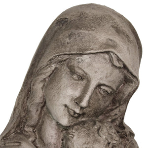 Mary With Child Resin Garden Statue, 14 Inches