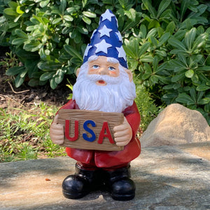 USA Sign Garden Gnome, 8.5 Inch | Shop Garden Decor by Exhart