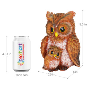 Owl with Owlet Garden Statue, 8.5 Inch | Shop Garden Decor by Exhart