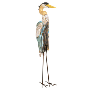 Wood and Metal Heron Garden Statue, 28 Inch | Shop Garden Decor by Exhart