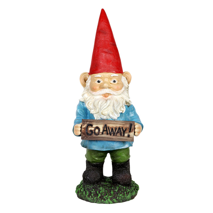 Go Away Gilbert Gnome Statue, 13 Inch