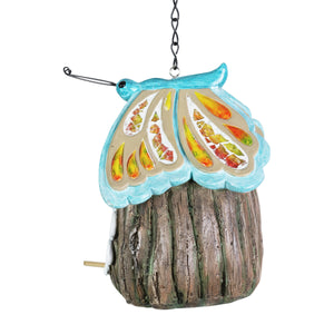 Butterfly Roof Peace Acorn Hanging Bird House, 7 Inch | Shop Garden Decor by Exhart